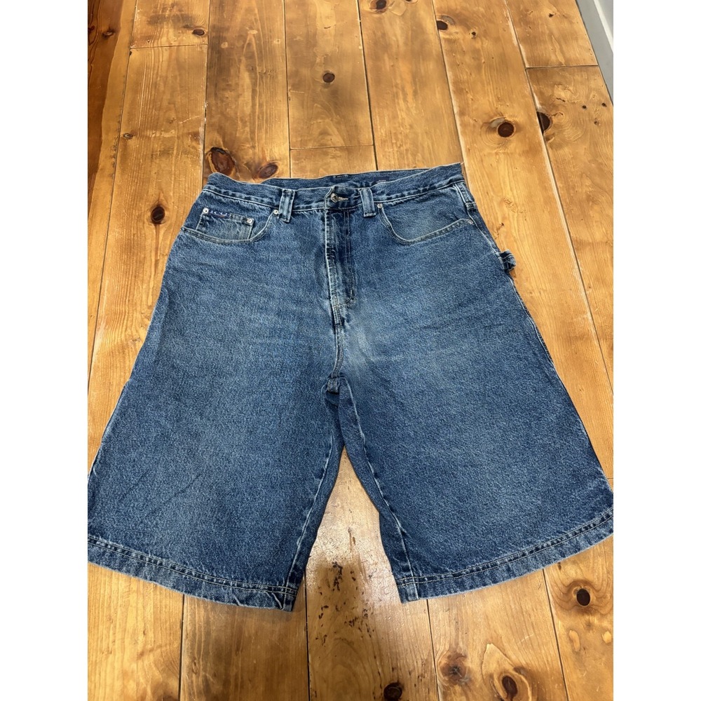 Men's Size 38 Blue Denim Carpenter Shorts Relaxed Fit 100% Cotton Morocco